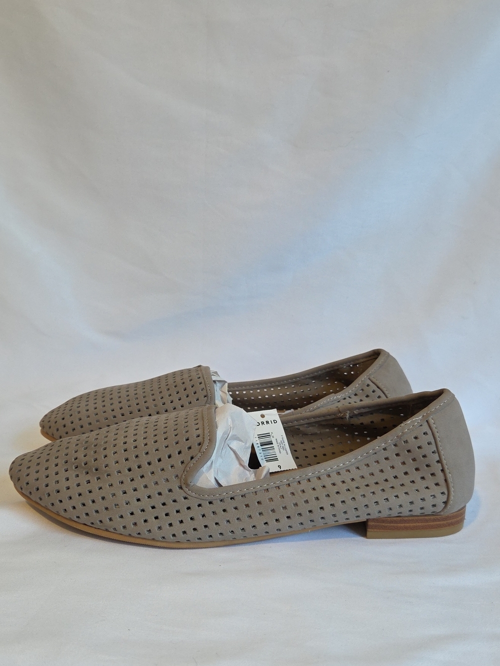 Torrid Taupe Perforated Slip-on Loafer Flats